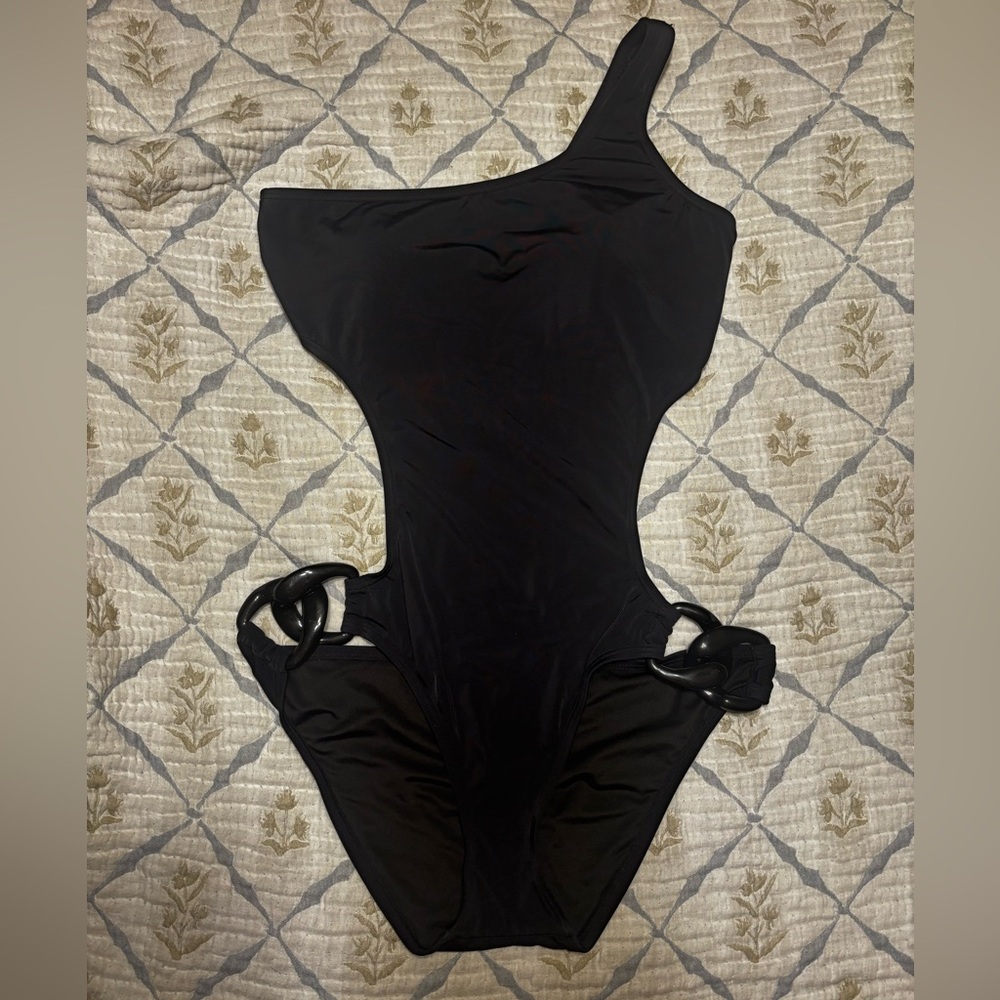 Victoria's Secret Black One-Shoulder One Piece